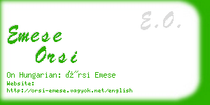 emese orsi business card